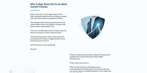 Cyber security is and ideal career choice